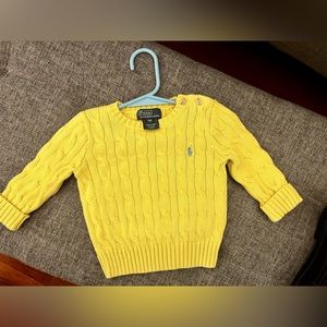 Polo Cable knit sweater - Baby Boy Size 9 Month - yellow